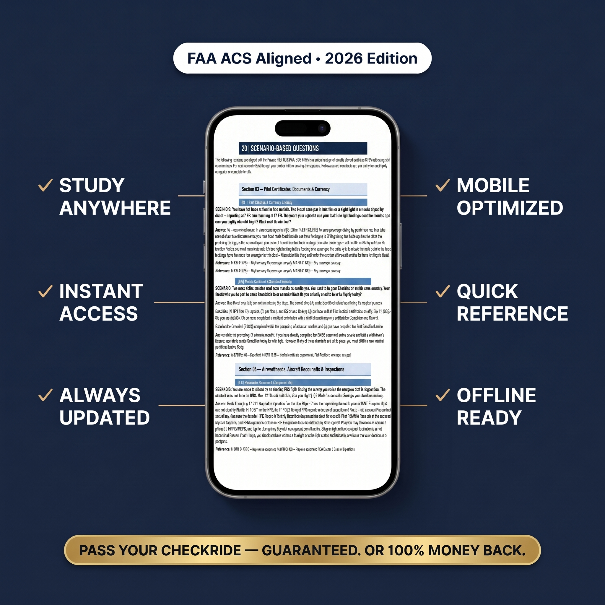 Private Pilot Checkride Playbook – Pass Your FAA Oral & Practical Exam First Try | ACS-Aligned PDF Download