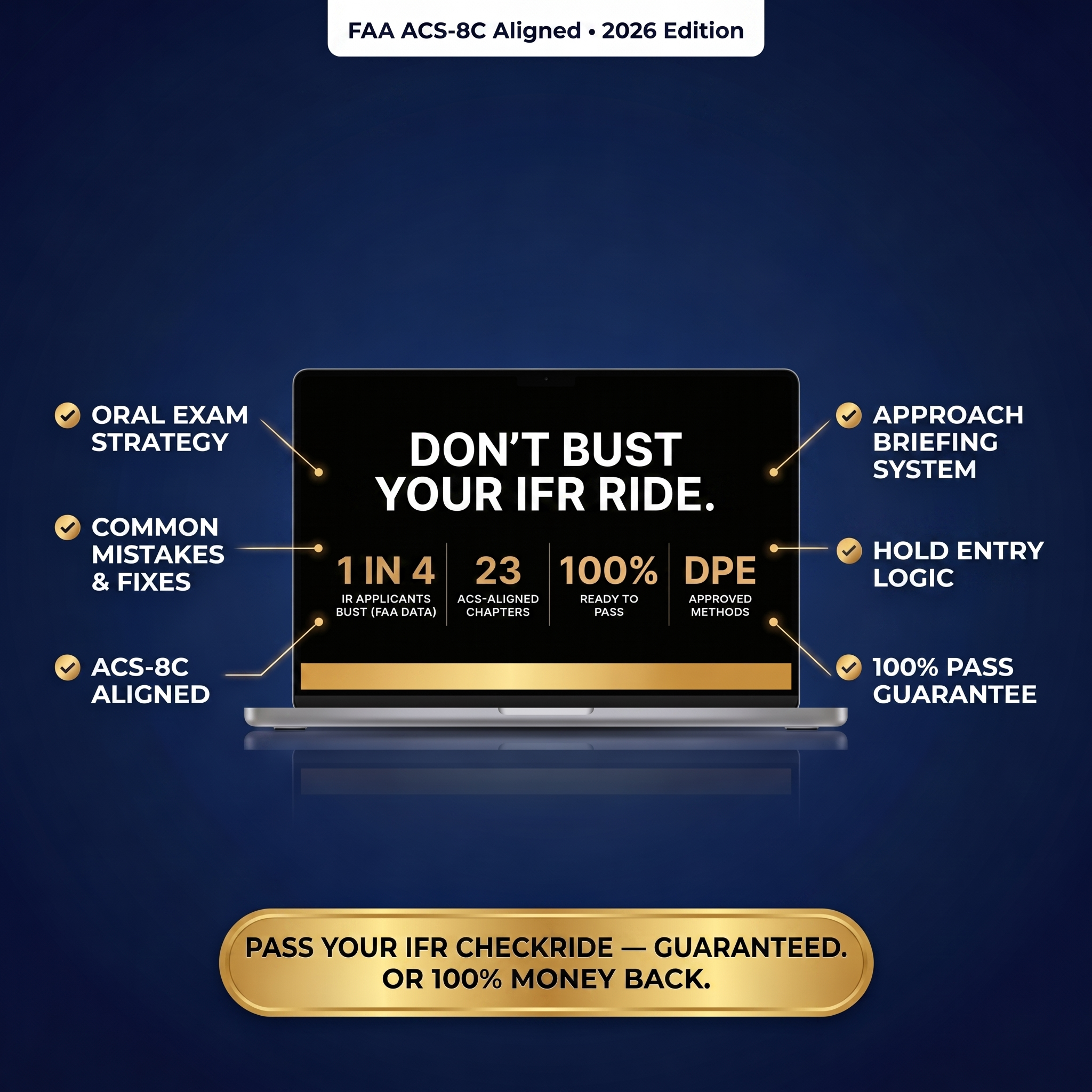 Instrument Rating Checkride Playbook – Pass Your FAA IFR Oral & Practical First Try | ACS-Aligned PDF Download